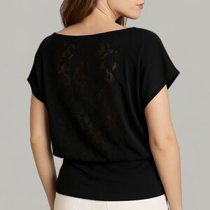 Express Womens Top Size S Sleeveless Black Lace Sheer Elegant Romantic Goth